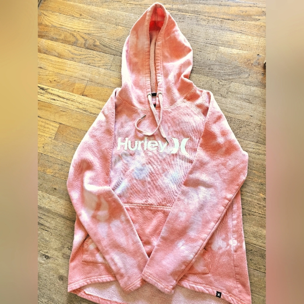Hurley Pink Tie-dye Sweatshirt Sz Med